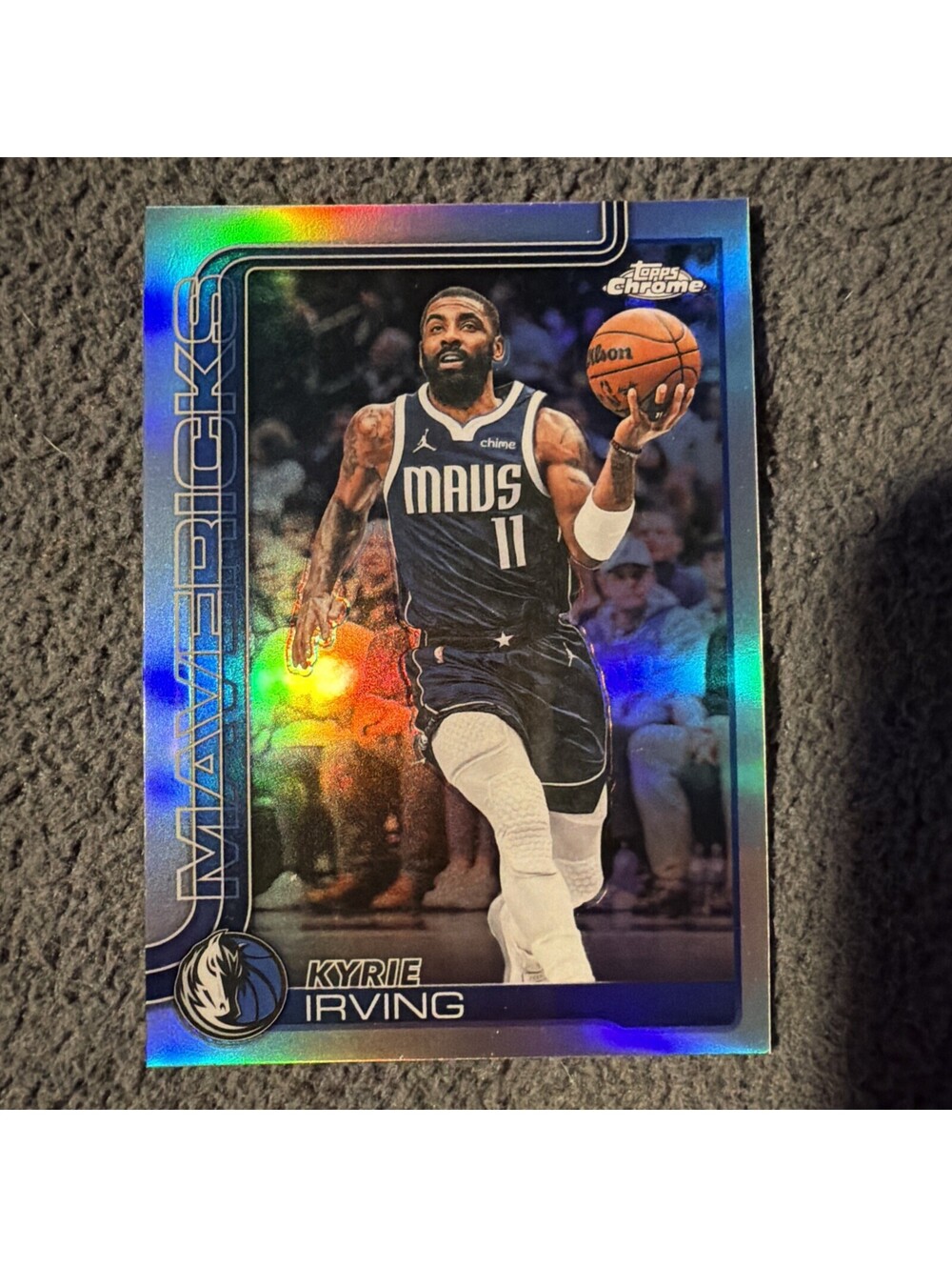 Topps 2025-26 Chrome Kyrie Irving #40 Dallas Mavericks Basketball NBA Refractor
